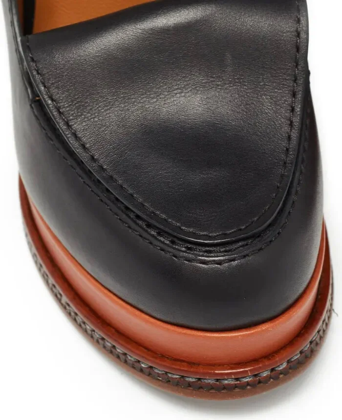 130mm Leather Heeled Pumps - Image 4