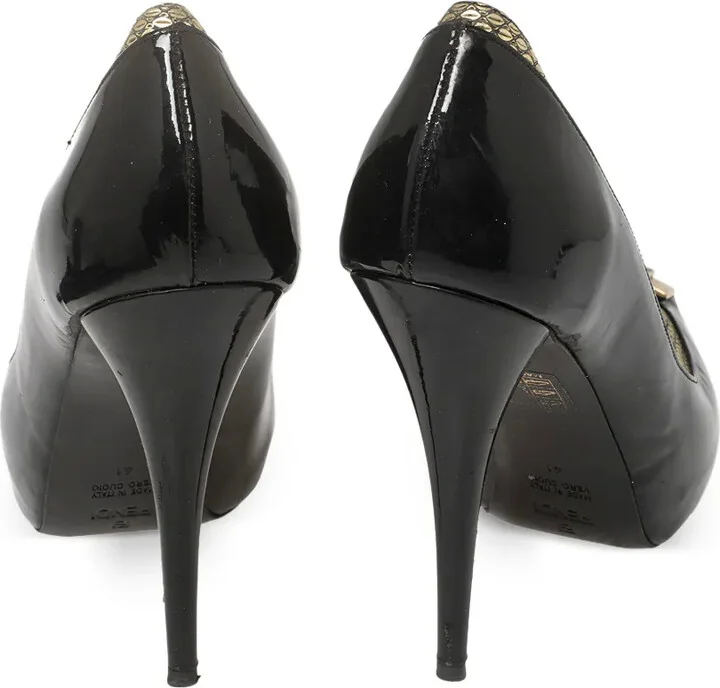 130mm Leather Heeled Pumps - Image 3
