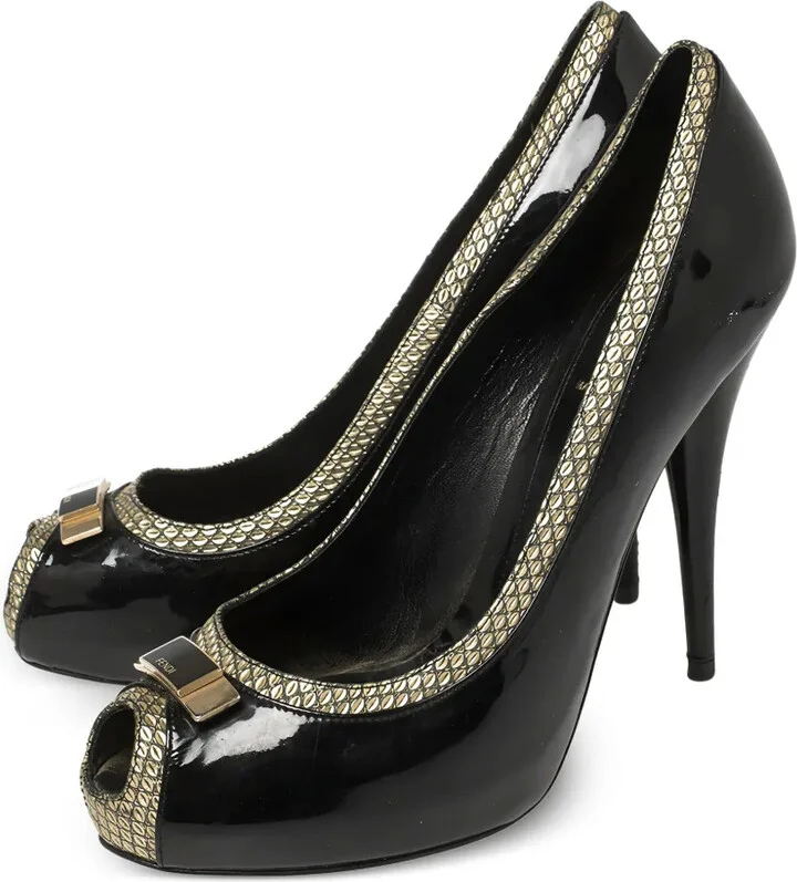 130mm Leather Heeled Pumps - Image 4