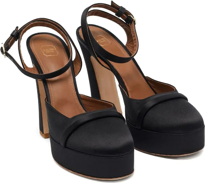 130mm Leather Heeled Pumps - Image 2