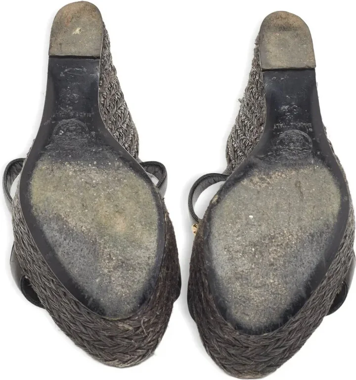 130mm Leather Heeled Sandals - Image 4