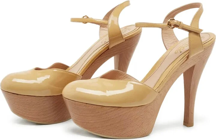 130mm Leather Heeled Sandals - Image 2