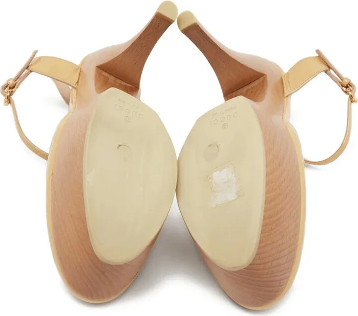 130mm Leather Heeled Sandals - Image 5
