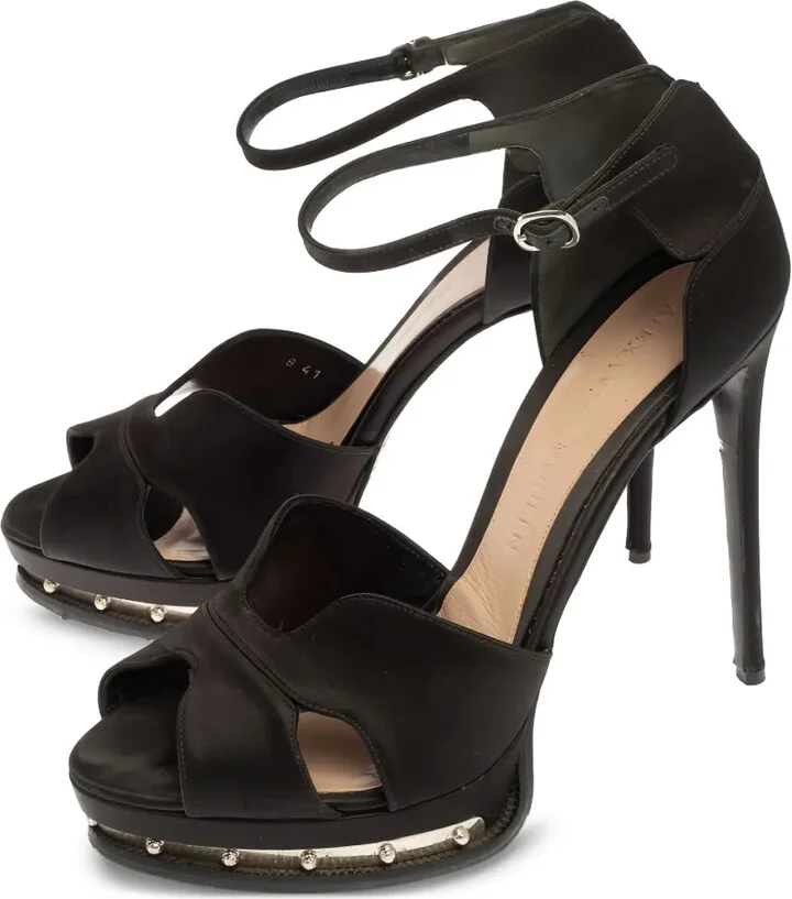 130mm Leather Heeled Sandals - Image 3