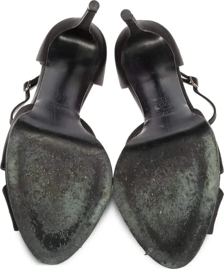 130mm Leather Heeled Sandals - Image 5