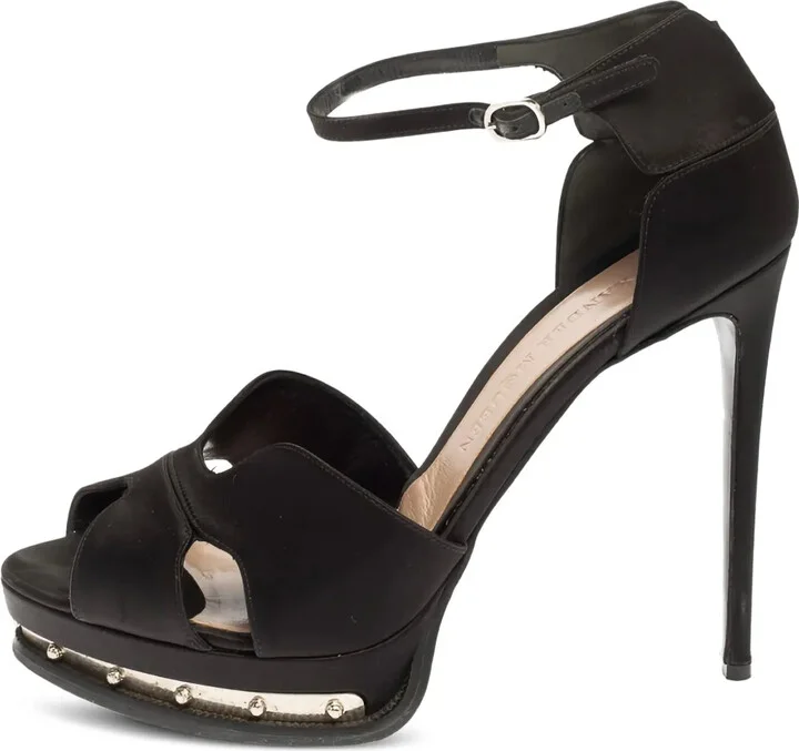 130mm Leather Heeled Sandals