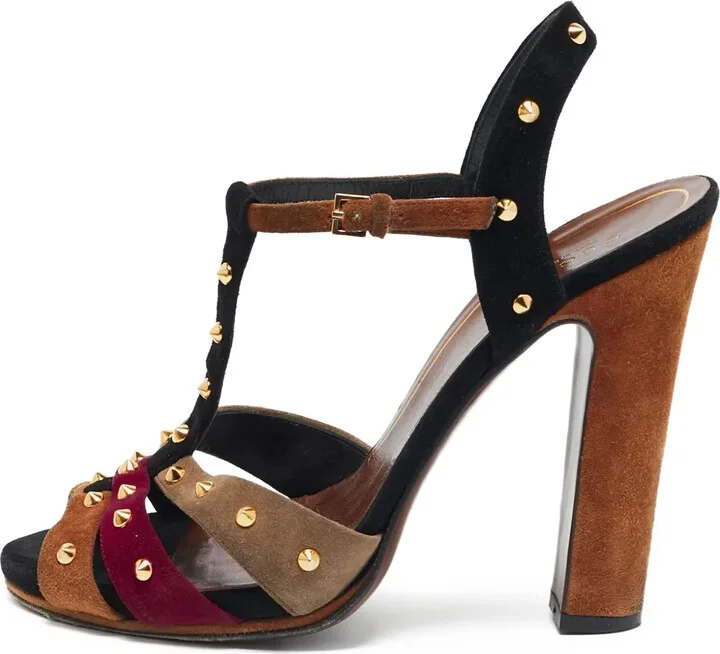 130mm Leather Heeled Sandals
