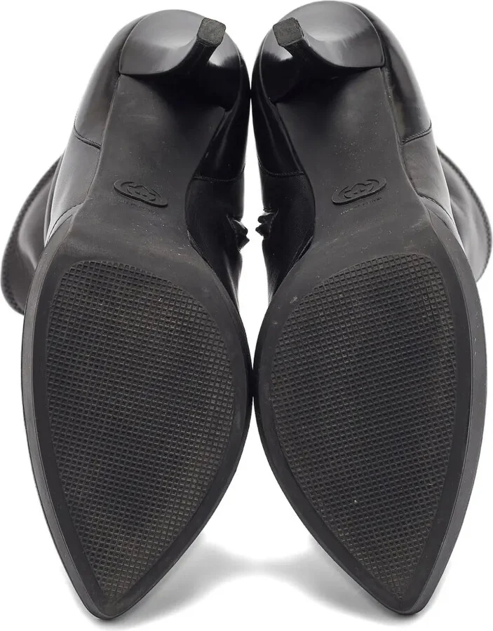 130mm Leather Platform Boots - Image 4
