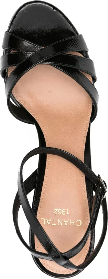 130mm Leather Platform Sandals - Image 4