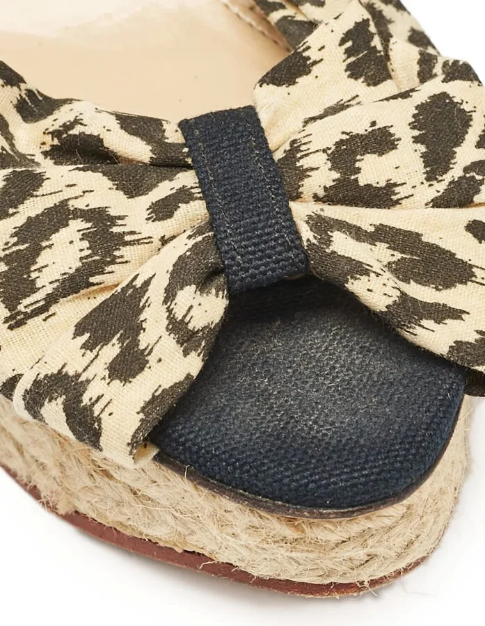 130mm Leopard-Print Wedge Sandals - Image 5