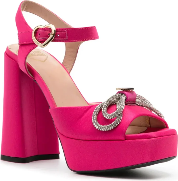 130mm Logo-Plaque Bow Sandals - Image 2