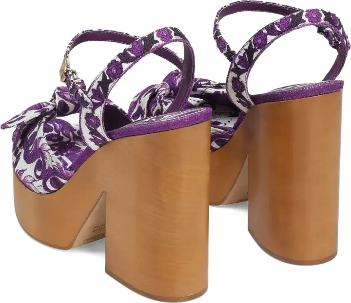 130mm Majolica-print sandals - Image 3