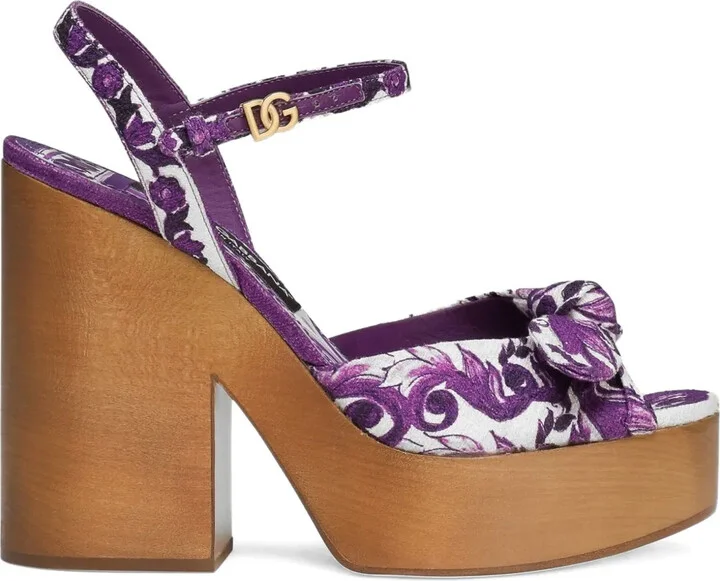 130mm Majolica-print sandals