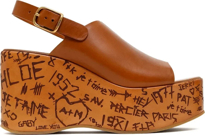 130mm Maxime wedge sandals