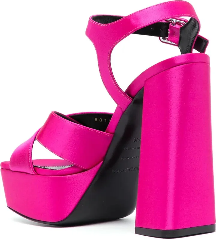 130mm Open-Toe Satin Sandals - Image 3