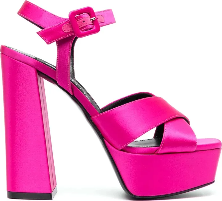 130mm Open-Toe Satin Sandals
