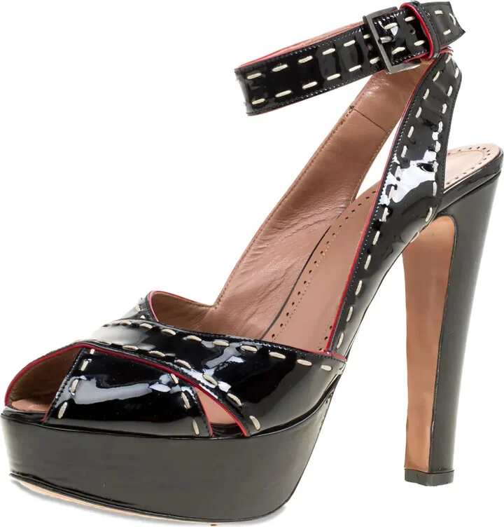 130mm Patent-Finish Heeled Sandals - Image 2