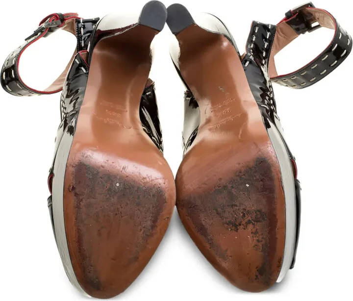 130mm Patent-Finish Heeled Sandals - Image 3