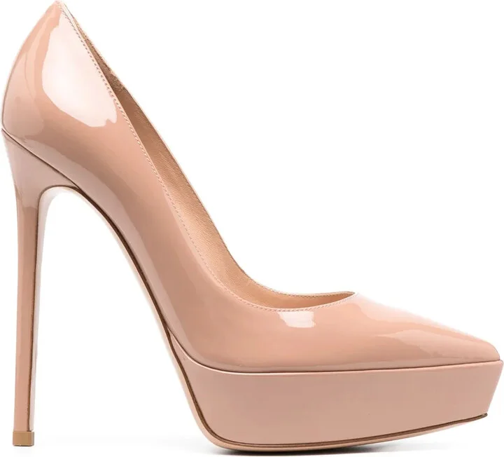 130mm Patent-Leather Platform Pumps