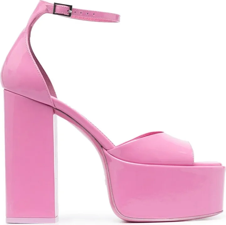 130mm Patent-Leather Platform Sandals