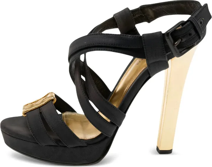 130mm Platform Cross-Strap Sandals