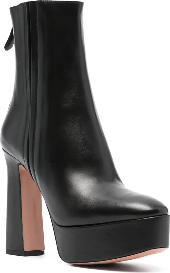 130mm Platform Leather Boots - Image 2