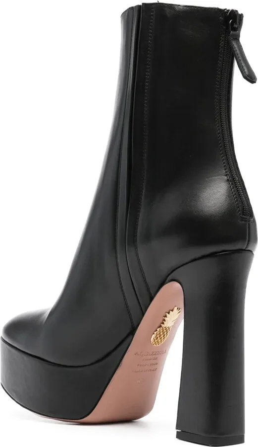 130mm Platform Leather Boots - Image 3