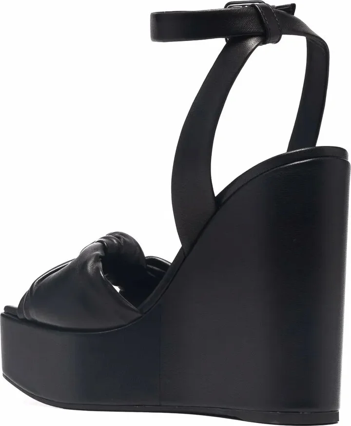 130mm Platform Leather Sandals - Image 3