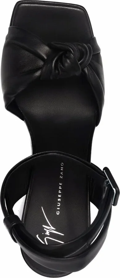 130mm Platform Leather Sandals - Image 4