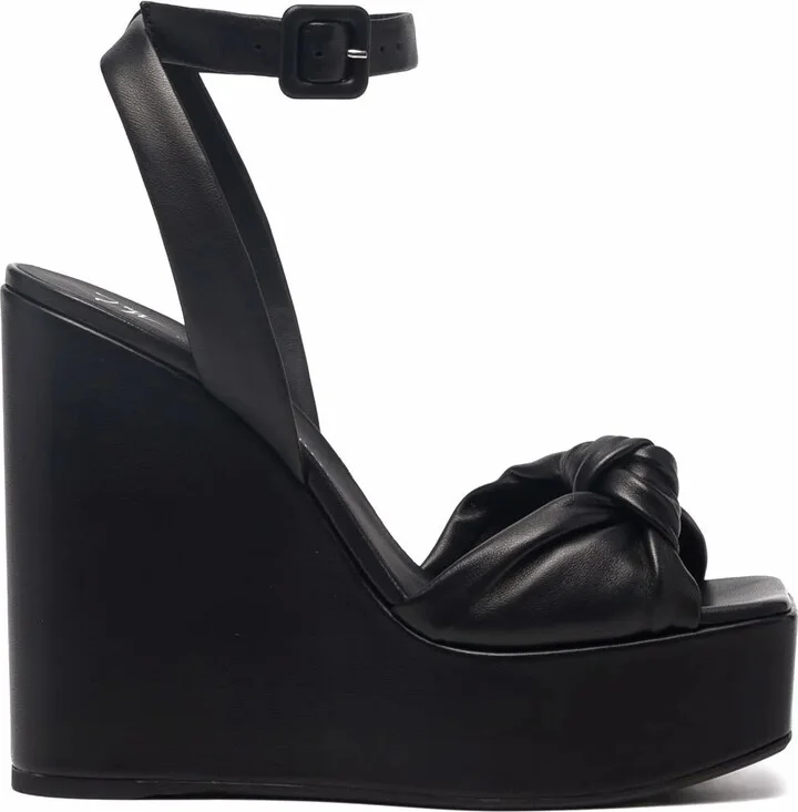 130mm Platform Leather Sandals