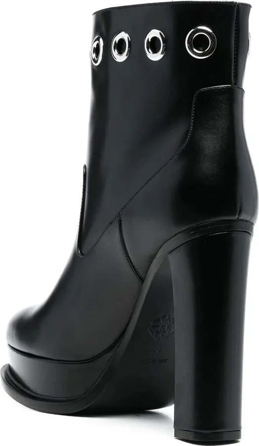 130mm Platform-Sole Eyelet Boots - Image 3