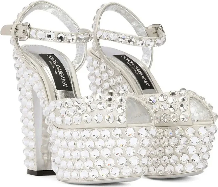 130mm Rhinestone-Embellished Platform Pumps - Image 2