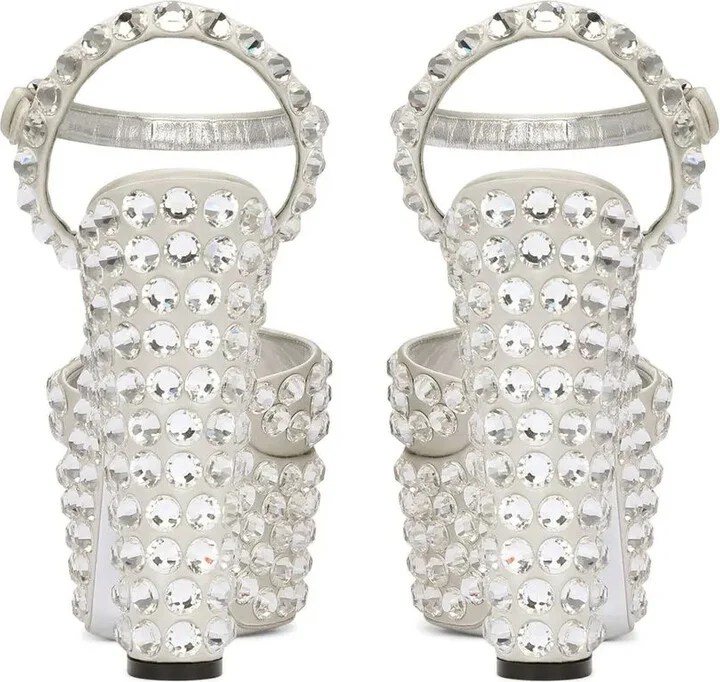 130mm Rhinestone-Embellished Platform Pumps - Image 3