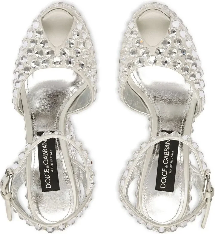 130mm Rhinestone-Embellished Platform Pumps - Image 4