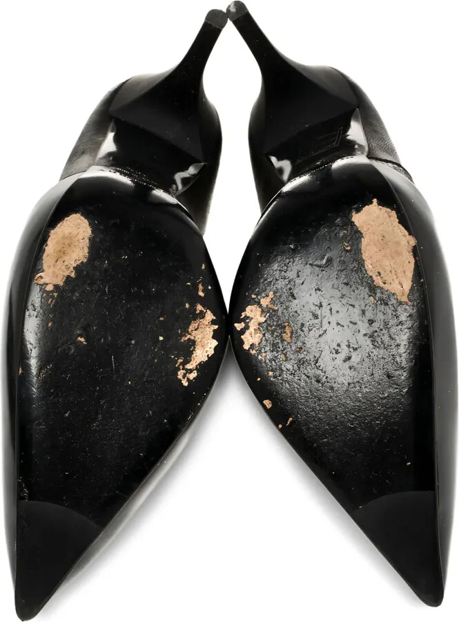 130mm Ribbed-Detail Pointed-Toe Pumps - Image 5