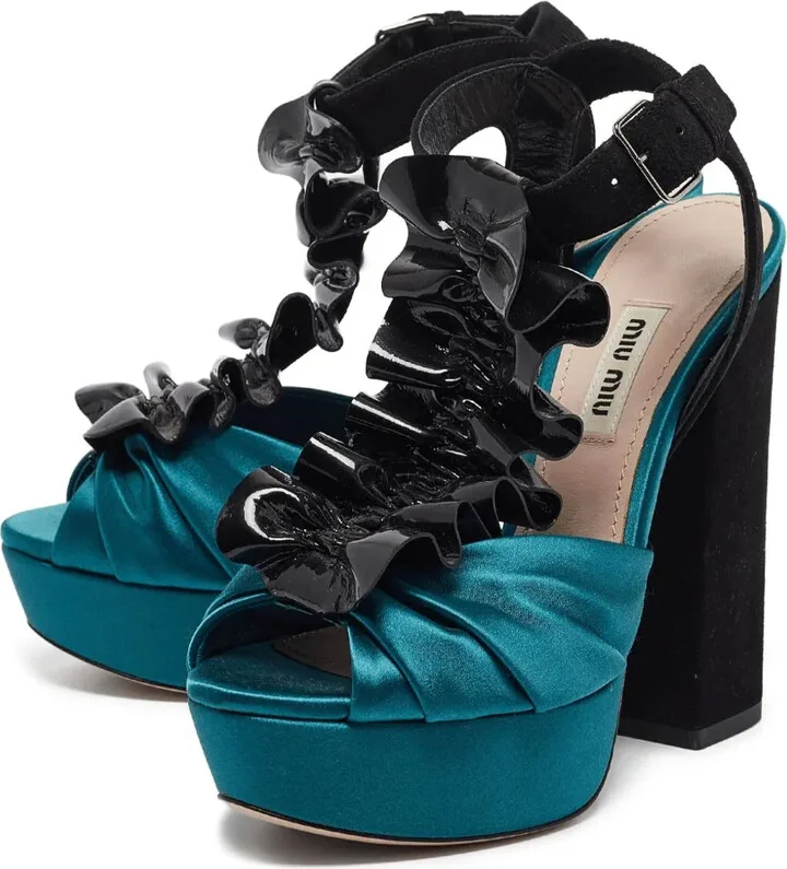 130mm Ruched Sandals - Image 2
