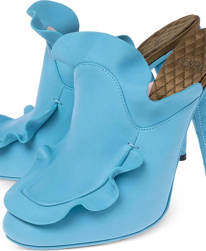 130mm Ruffled Mules - Image 2