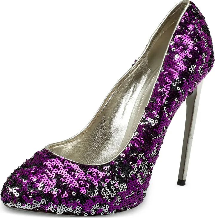 130mm Sequin-Embellished Pumps - Image 2