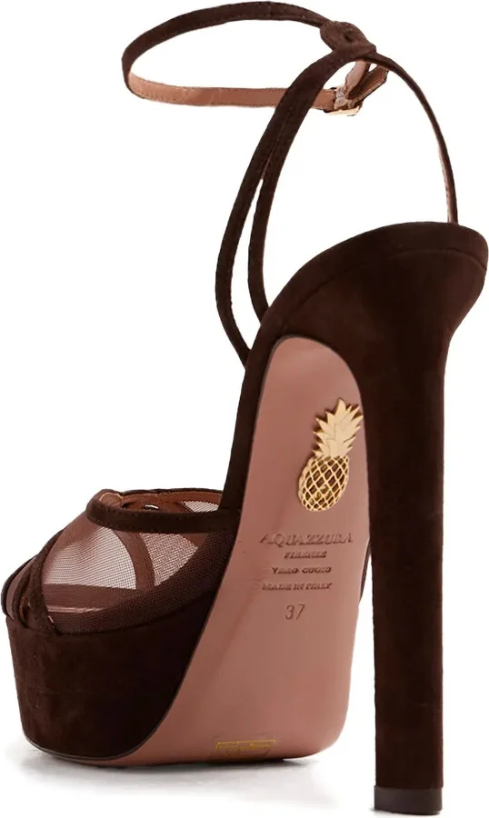 130mm Shear Plateau platform mesh-panel heeled sandals - Image 3