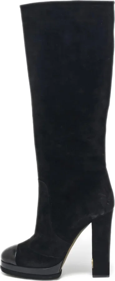 130mm Suede Knee-High Platform Boots