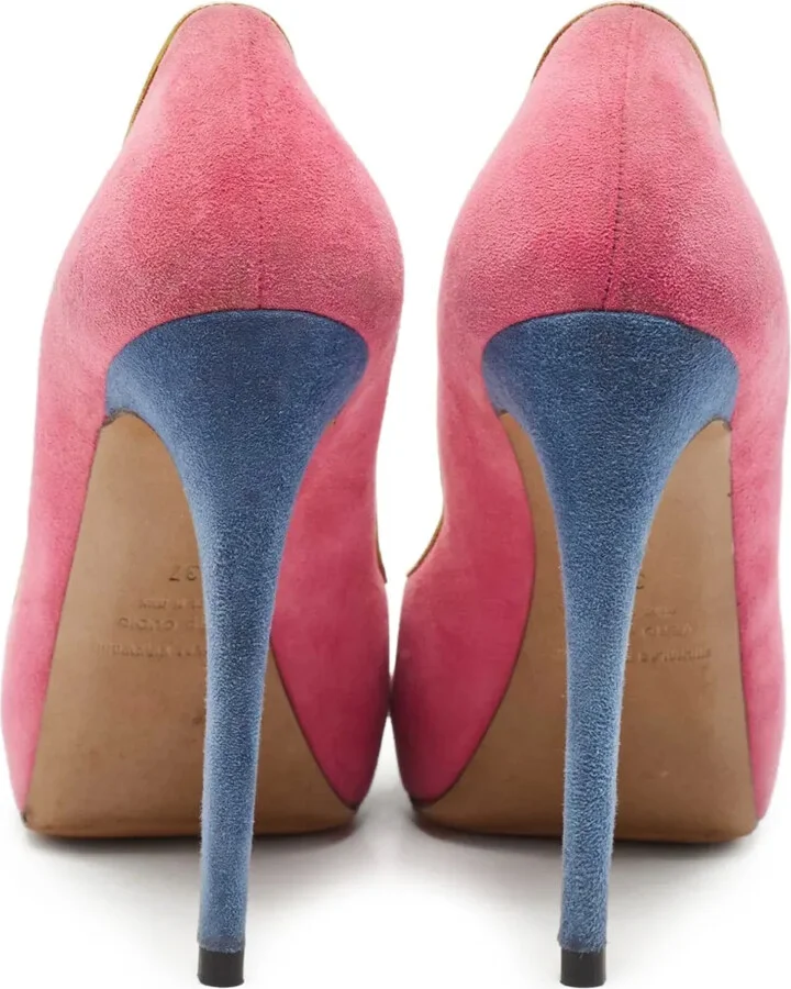 130mm Suede Open-Toe Pumps - Image 3