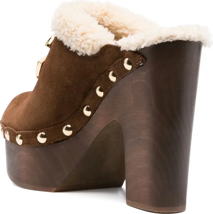 130mm Suede Platform Clogs - Image 3