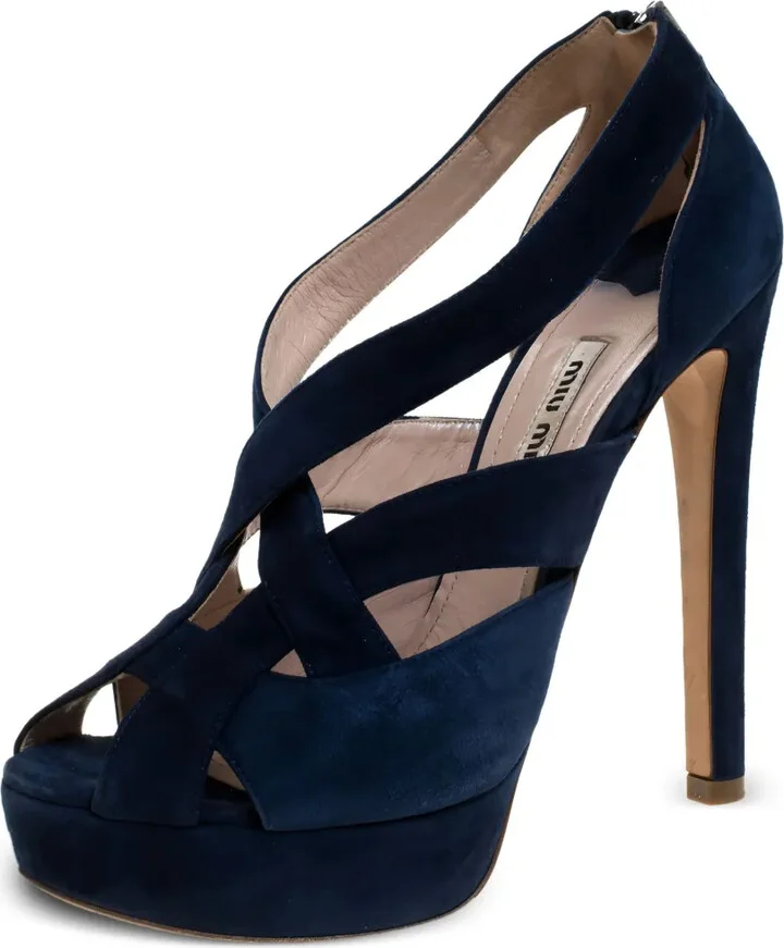 130mm Suede Platform Sandals - Image 2