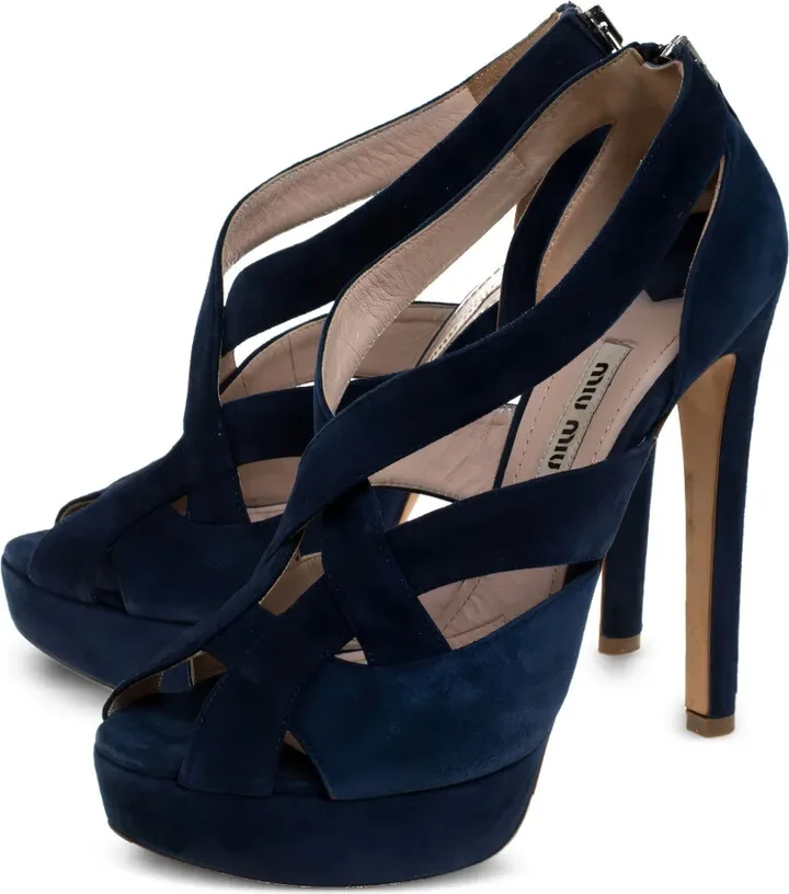 130mm Suede Platform Sandals - Image 3