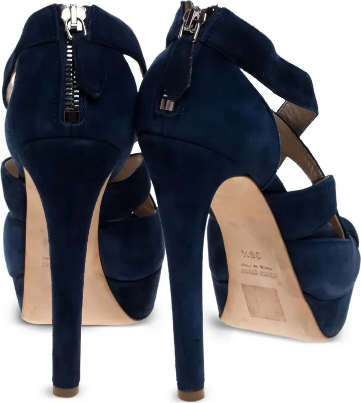 130mm Suede Platform Sandals - Image 4