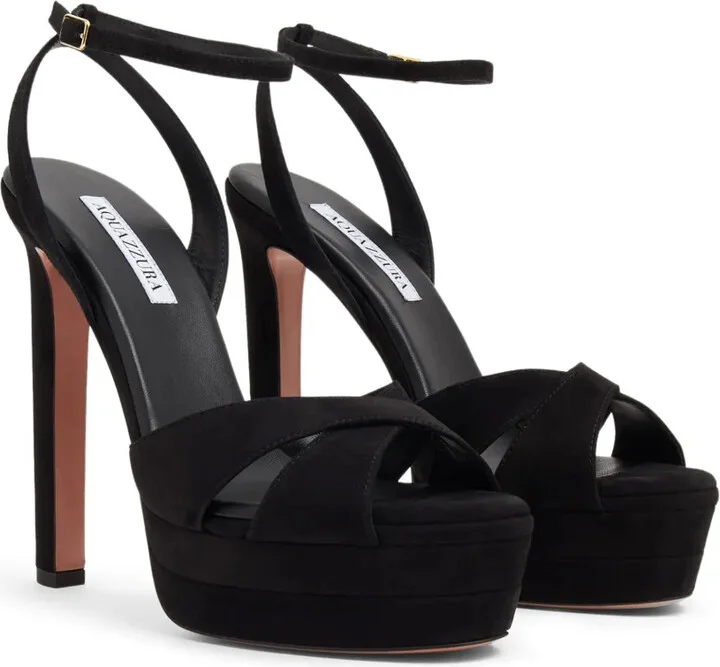 130mm Suede Platform Sandals - Image 4