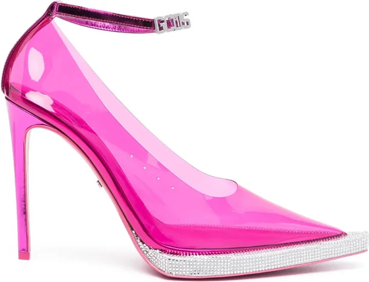 130mm Transparent Pointed-Toe Pumps