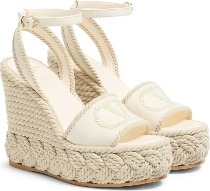130mm VLogo Torchon wedge sandals - Image 2