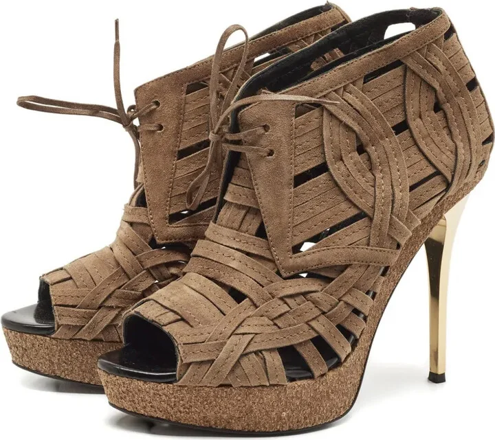 130mm Woven Platform Booties - Image 2