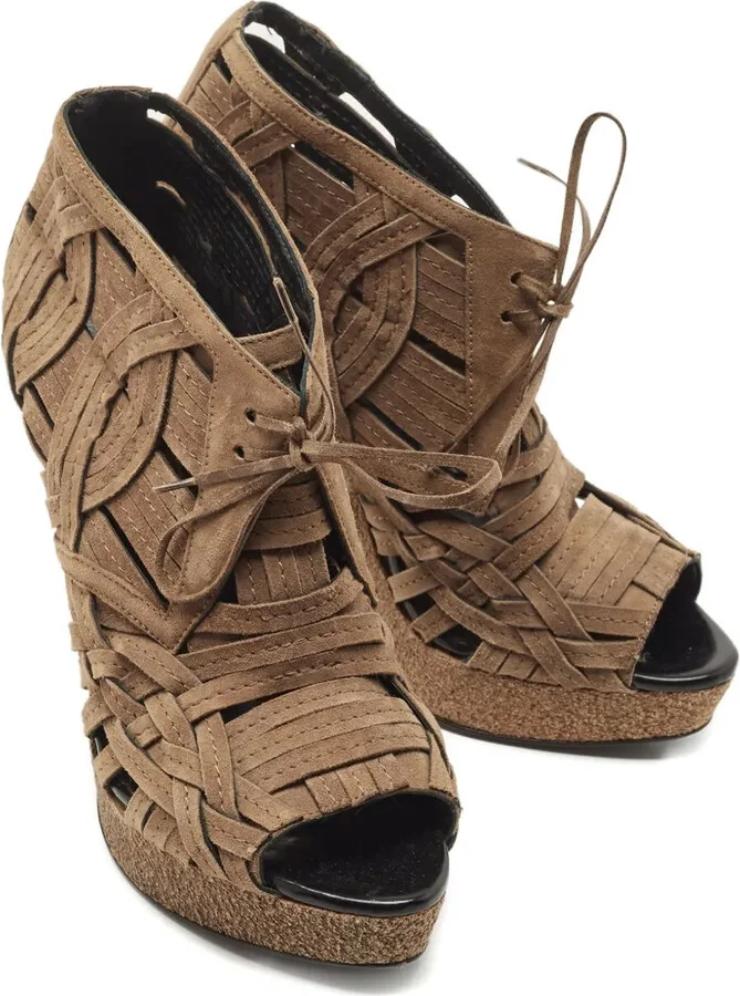 130mm Woven Platform Booties - Image 3